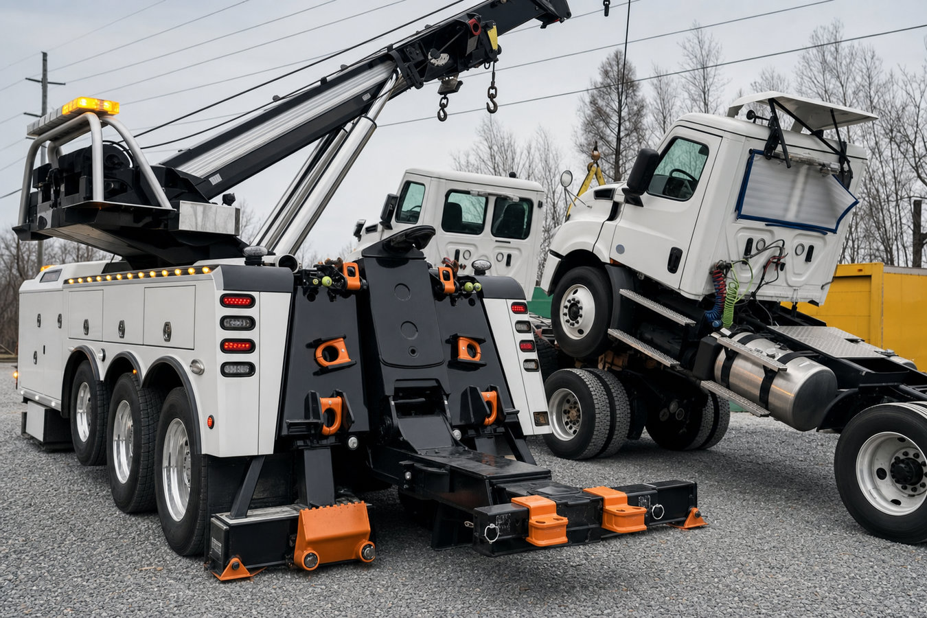 Heavy equipment and machinery towing